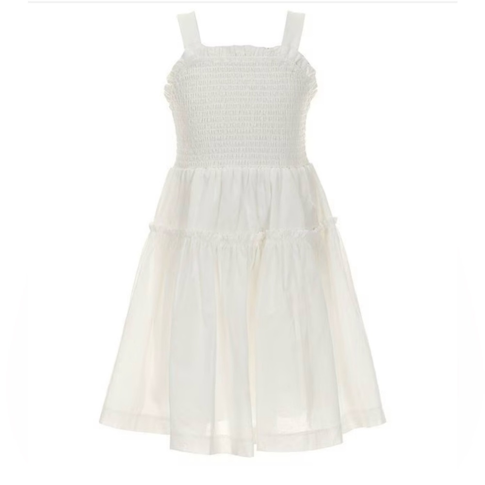 A LOVES A GIRL White Smocked Dress Size Medium M Boho Girl’s